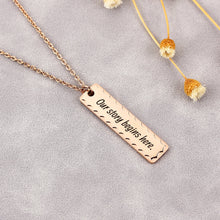 Sawtooth Bar Personalized Custom Necklace Christmas Gift
