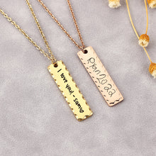 Sawtooth Bar Personalized Custom Necklace Christmas Gift