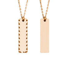 Sawtooth Bar Personalized Custom Necklace Christmas Gift