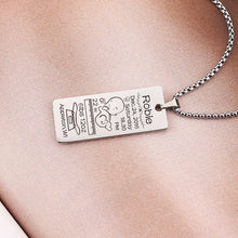 Personalized Custom Rectangle Necklace New Mom Jewelry Gift