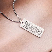 Personalized Custom Rectangle Necklace New Mom Jewelry Gift