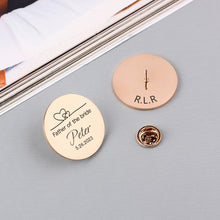 Personalized Custom Metal Brooch, Fingerprint Handwritting Initials Customized