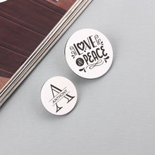 Personalized Custom Metal Brooch, Fingerprint Handwritting Initials Customized