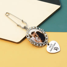 Heart Shape Color Photo Pattern Brooch Stainless Steel Jewelry Pendant Valentine's Day Gift