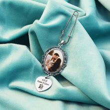 Heart Shape Color Photo Pattern Brooch Stainless Steel Jewelry Pendant Valentine's Day Gift