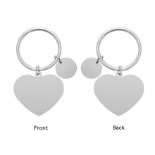 Heart Calendar with Disc Custom Keychain Engraved Picture Text Gift for Family