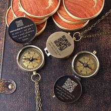 Personalized Brass Compass, Engraved Working Compass, Anniversary Gifts For Men