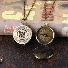 Personalized Brass Compass, Engraved Working Compass, Anniversary Gifts For Men