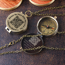 Personalized Brass Compass, Engraved Working Compass, Anniversary Gifts For Men