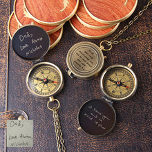 Personalized Compass With Actual Handwriting, Working Compass, Confirmation gift