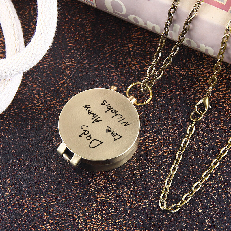 Personalized Compass With Actual Handwriting, Working Compass, Confirmation gift