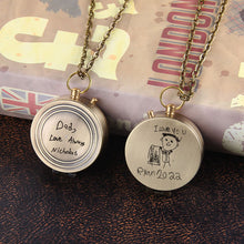 Personalized Compass With Actual Handwriting, Working Compass, Confirmation gift