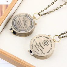 Personalized Compass, Engraved Working Compass, Personalized Brass Compass