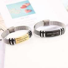 Graduation Custom Snap Buckle Stainless Steel Metal Strap Bracelet