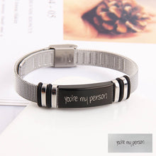 Handwriting Custom Personalized Strap Bracelet Black