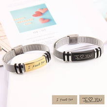 Handwriting Custom Personalized Strap Bracelet Black