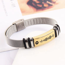 Text Or Music QR Code Custom Personalized Strap Bracelet Black