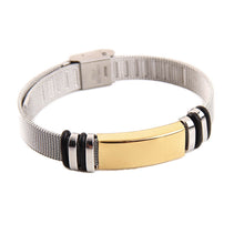 Graduation Custom Snap Buckle Stainless Steel Metal Strap Bracelet