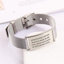 Personalized Adjustable Stainless Steel Metal Custom Strap Bracelet