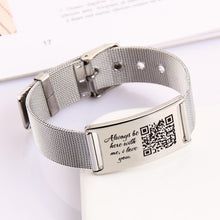 Personalized voice QR code can be customized strap bracelet music QR code can be engraved