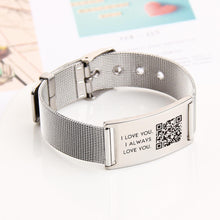 Personalized voice QR code can be customized strap bracelet music QR code can be engraved