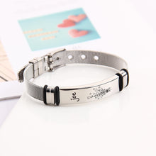 Silver Stainless Steel Personalized Custom Strap Bracelet