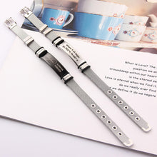 Silver Stainless Steel Personalized Custom Strap Bracelet