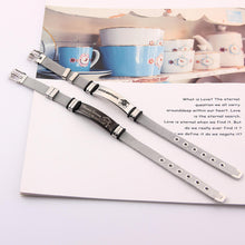 Silver Stainless Steel Personalized Graduation Gift Custom Strap Bracelet