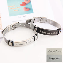 Silver Stainless Steel Personalized Handwriting Fingerprint Engravable Strap Bracelet