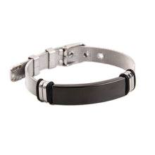 Silver Stainless Steel Personalized Custom Strap Bracelet