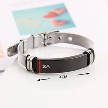 Silver Stainless Steel Personalized Custom Strap Bracelet