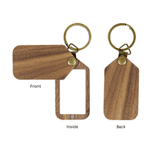Customizable Wooden Keychain, personalized Wooden Photo Keyring