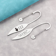 Personalized Leaf Bookmark, Disk Pendant Bookmark, Handwriting Engraving