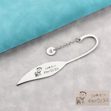 Handwriting Leaf Bookmark, Disk Pendant Bookmark