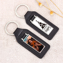 Personalized Custom Leather Metal Keychain Simple Metal Keyring Accessories