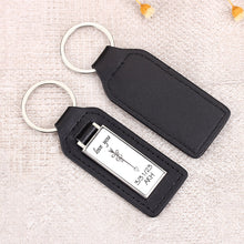 Personalized Custom Leather Metal Keychain Simple Metal Keyring Accessories