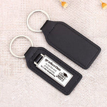 Personalized Custom Leather Metal Keychain Simple Metal Keyring Accessories