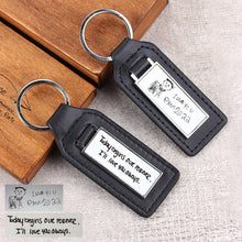 Personalized Custom Leather Metal Keychain Simple Metal Keyring Accessories