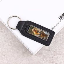 Personalized Custom Leather Metal Keychain Simple Metal Keyring Accessories