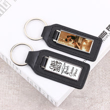 Personalized Custom Leather Metal Keychain Simple Metal Keyring Accessories