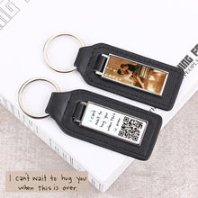 Personalized Custom Leather Metal Keychain Simple Metal Keyring Accessories