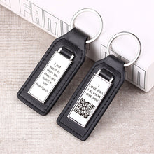 Personalized Custom Leather Metal Keychain Simple Metal Keyring Accessories