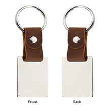 Custom Keychain Leather Link Engraved Photo Text Keyring Drive Safe Keychain Gift for Men