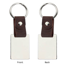 Custom Keychain Leather Link Engraved Photo Text Keyring Drive Safe Keychain Gift for Men