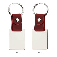 Custom Keychain Leather Link Engraved Photo Text Keyring Drive Safe Keychain Gift for Men