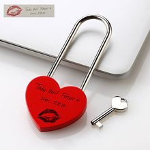 Personalized Locked in Love Custom Actual Handwriting Love Heart Lock Gifts for Couples