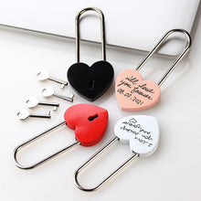 Personalized Locked in Love Custom Actual Handwriting Love Heart Lock Gifts for Couples