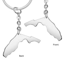 Personalized State Map Keychain Engraved Text Keyring for Family Friend