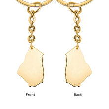 Personalized State Map Keychain Engraved Text Keyring for Family Friend