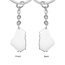 Custom Country Keychain Africa Australia Keyring Personalized Gift for Family